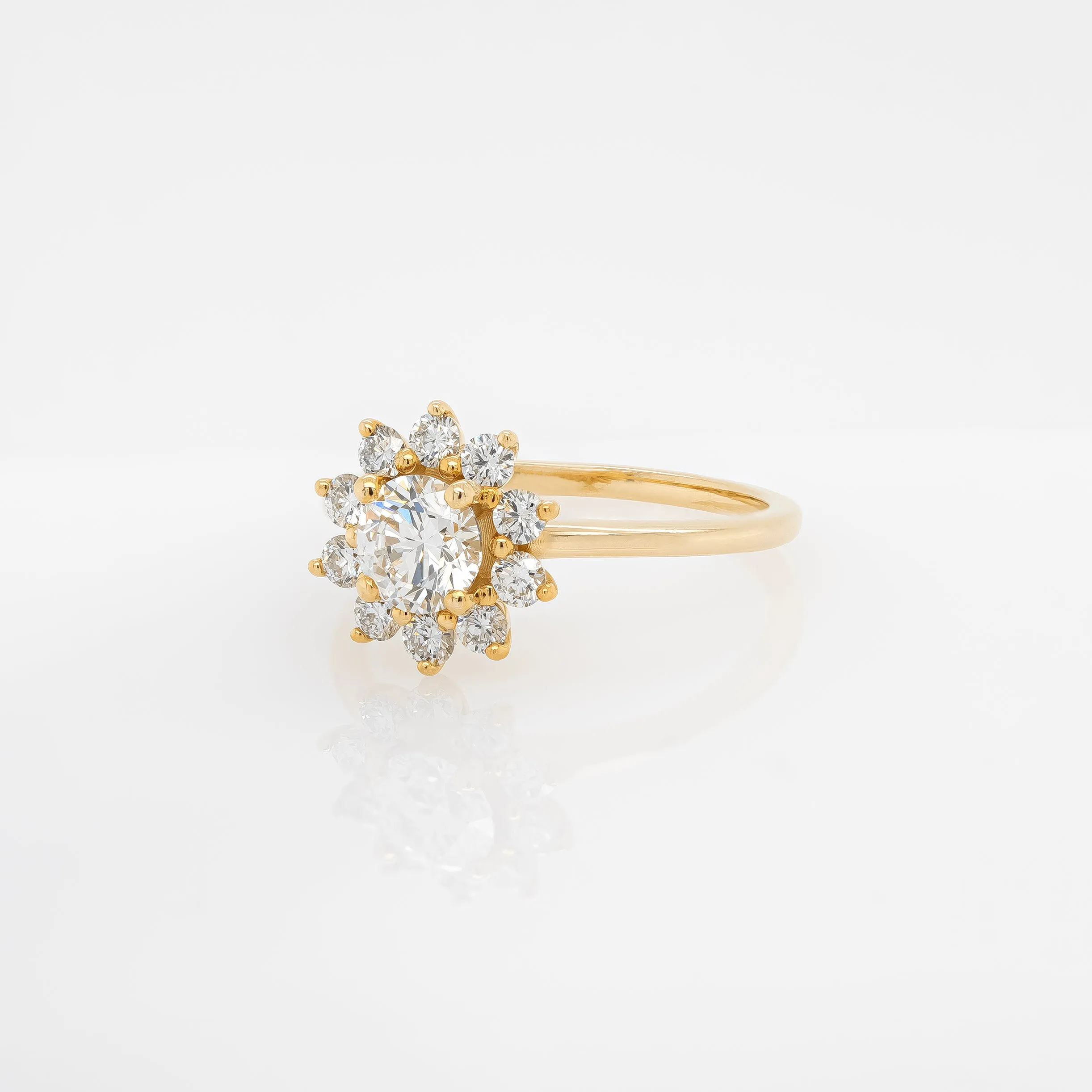 0.53ct Diamond 'Rosetta' Halo Ring