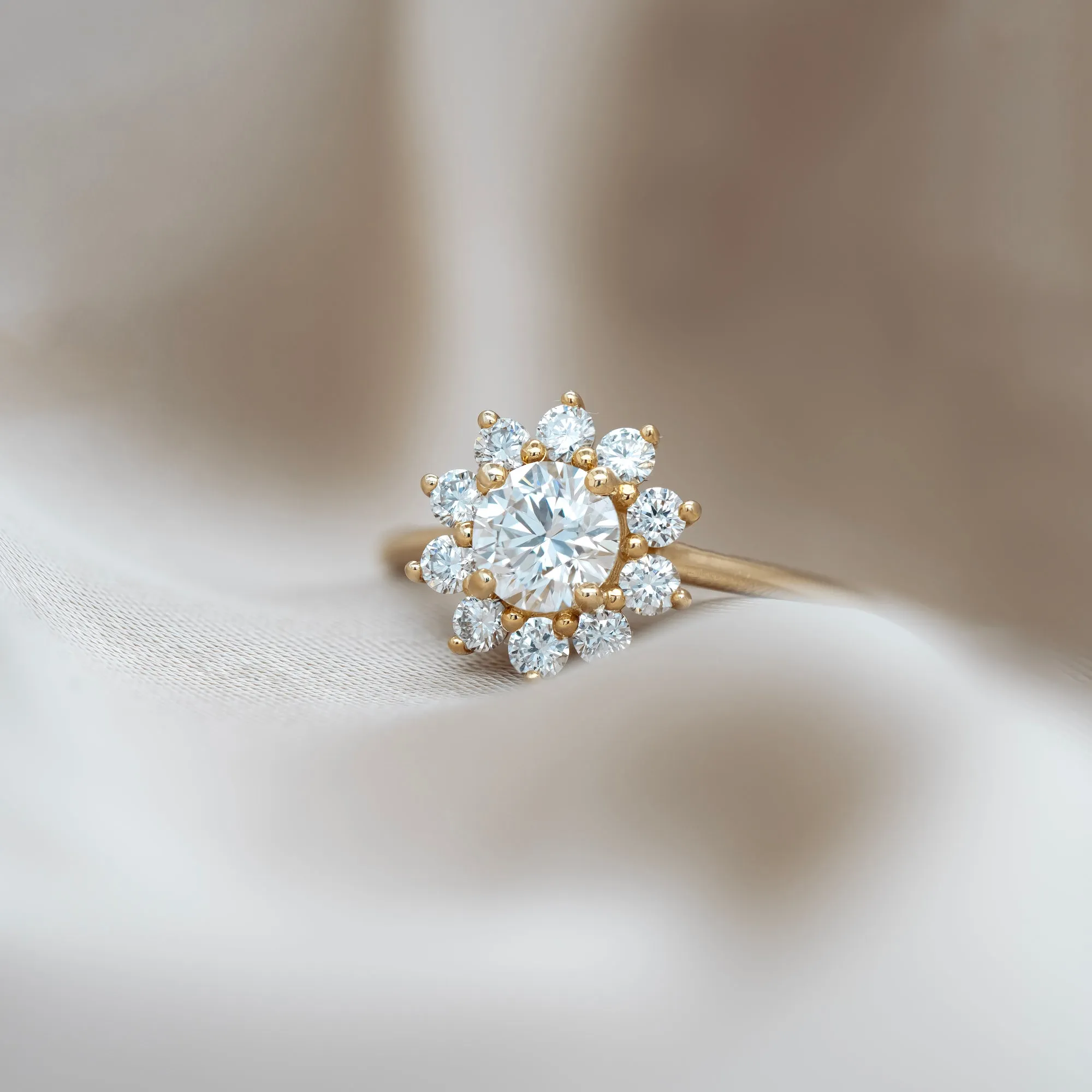 0.53ct Diamond 'Rosetta' Halo Ring