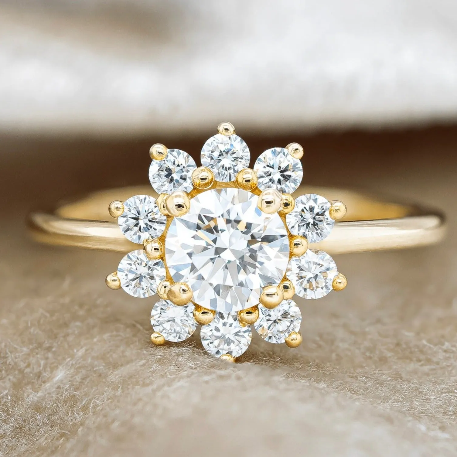 0.53ct Diamond 'Rosetta' Halo Ring