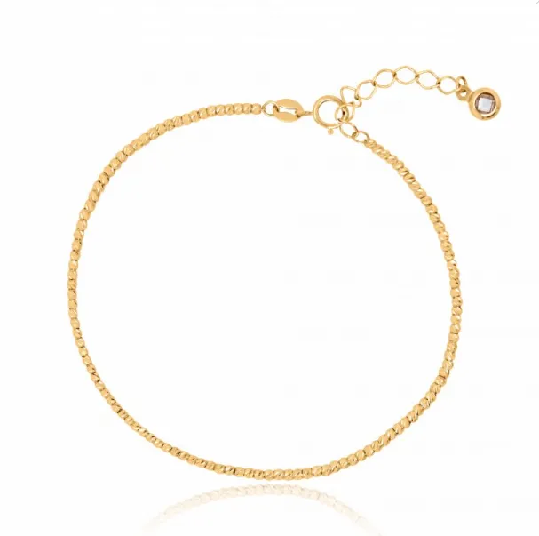 10ky Gold Diamond Cut Ball Bracelet