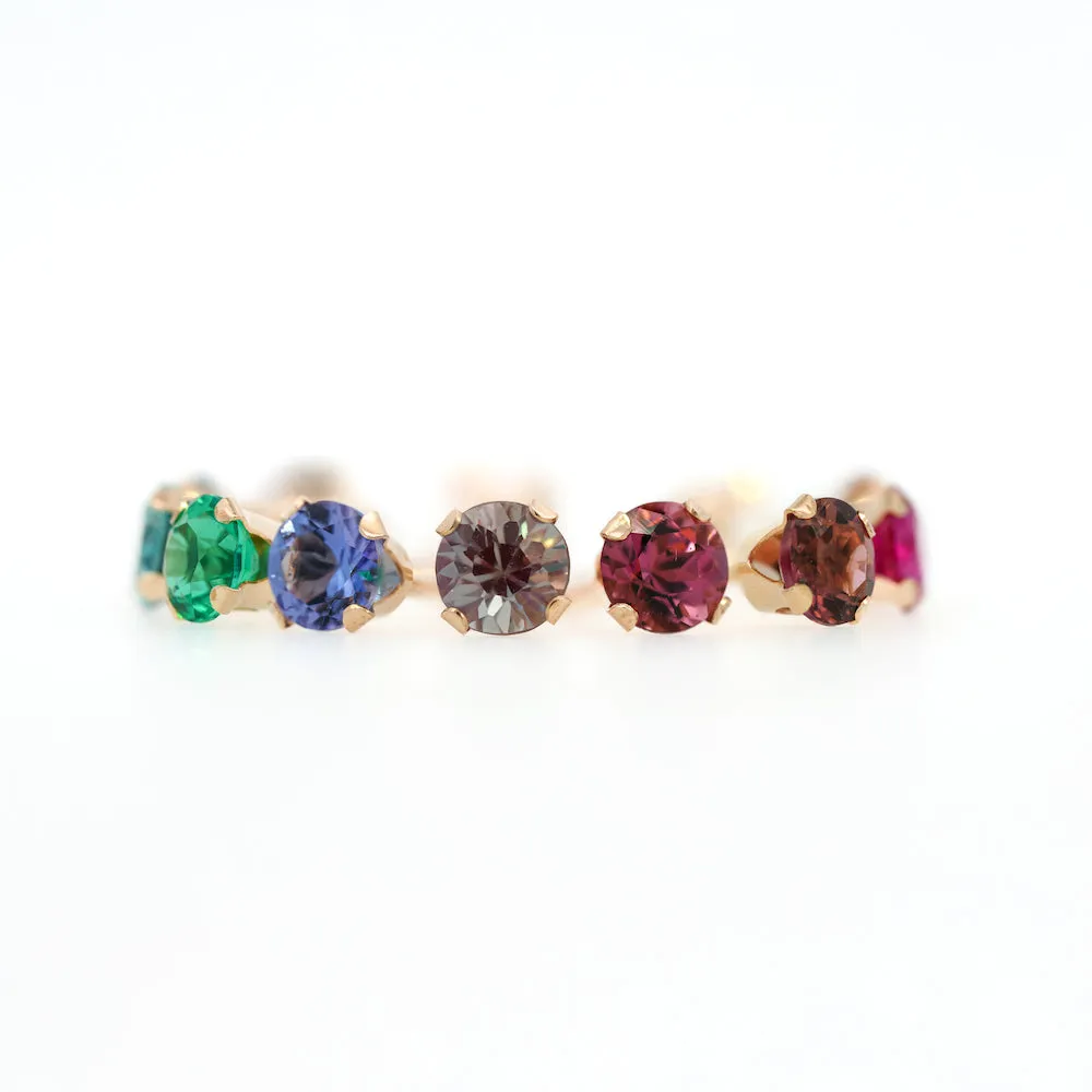 14k Claw-Set Ruby Studs