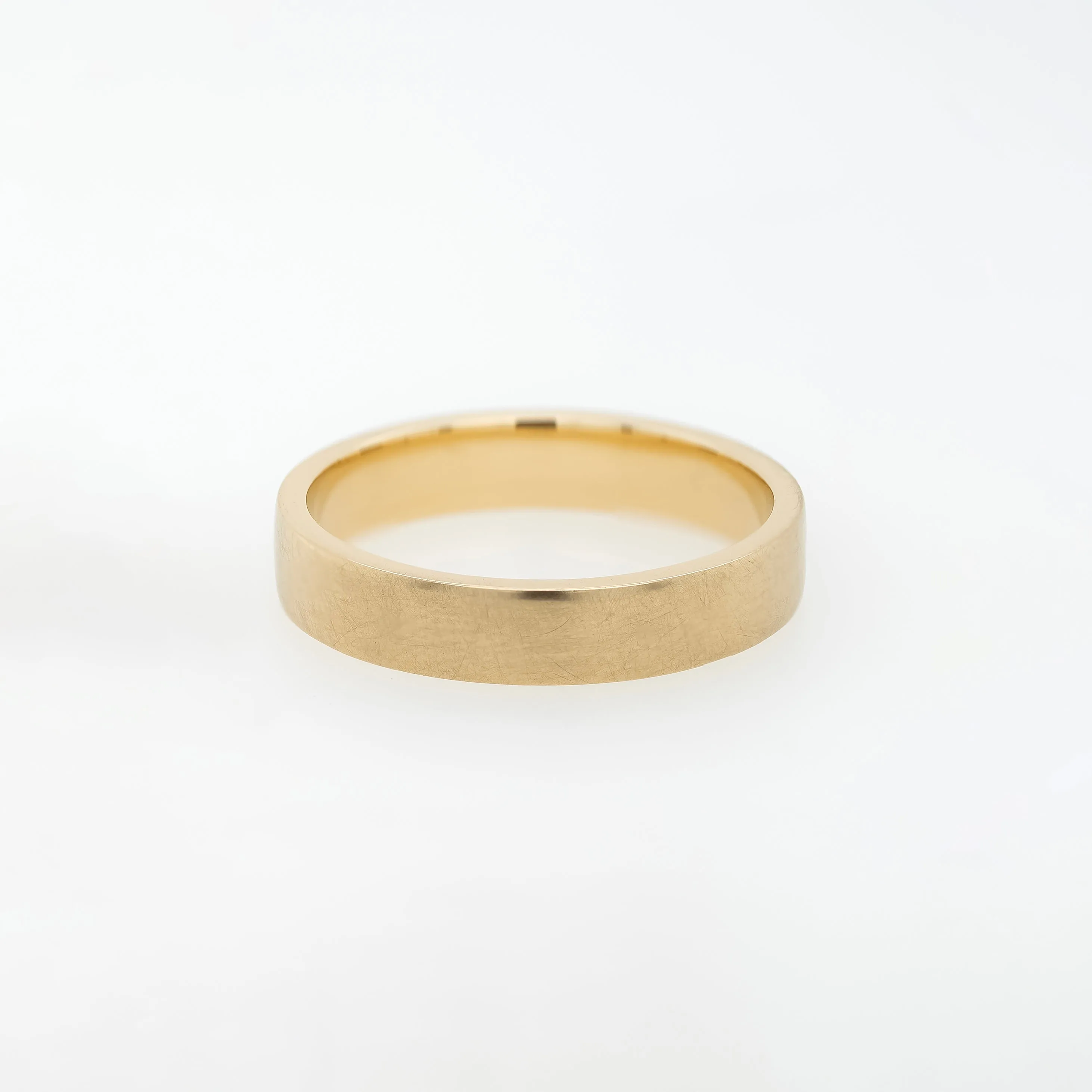 14k Gold Flat Wedding Band