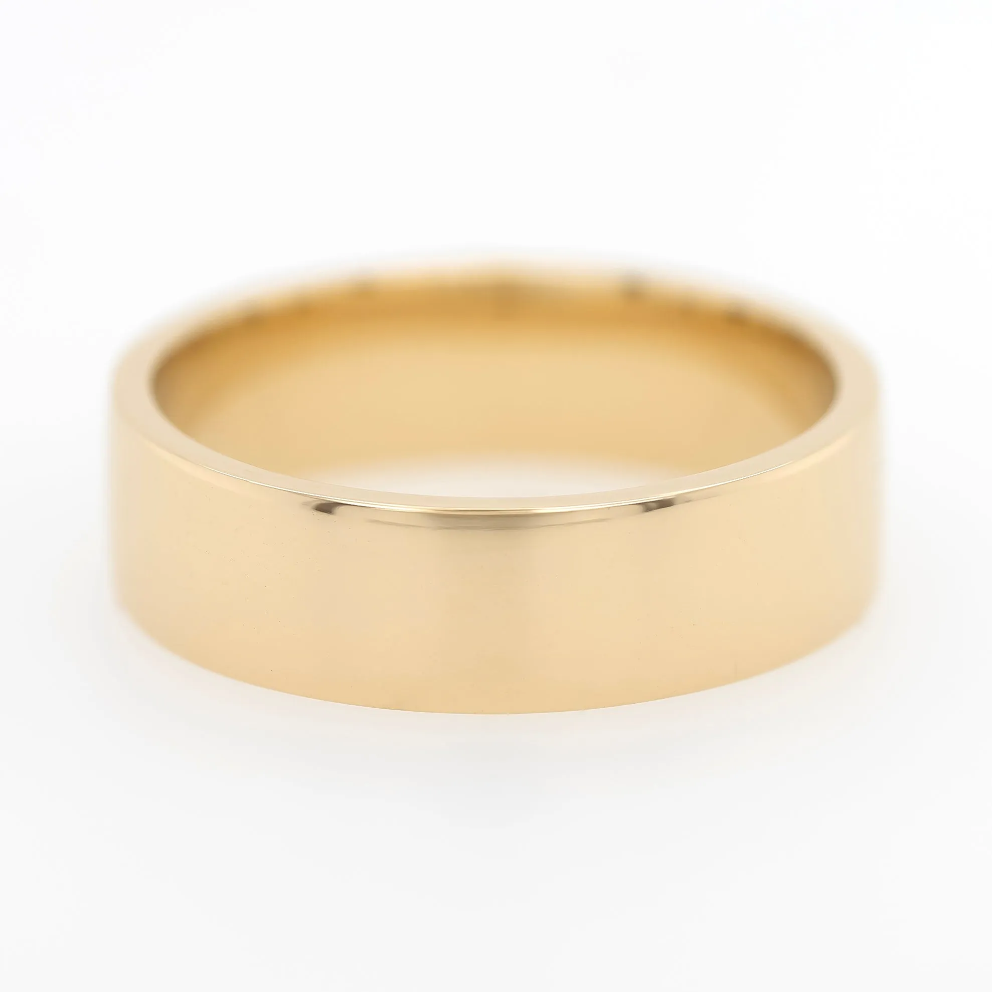 14k Gold Flat Wedding Band