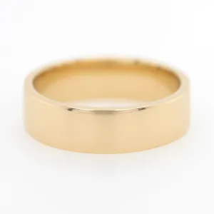 14k Gold Flat Wedding Band