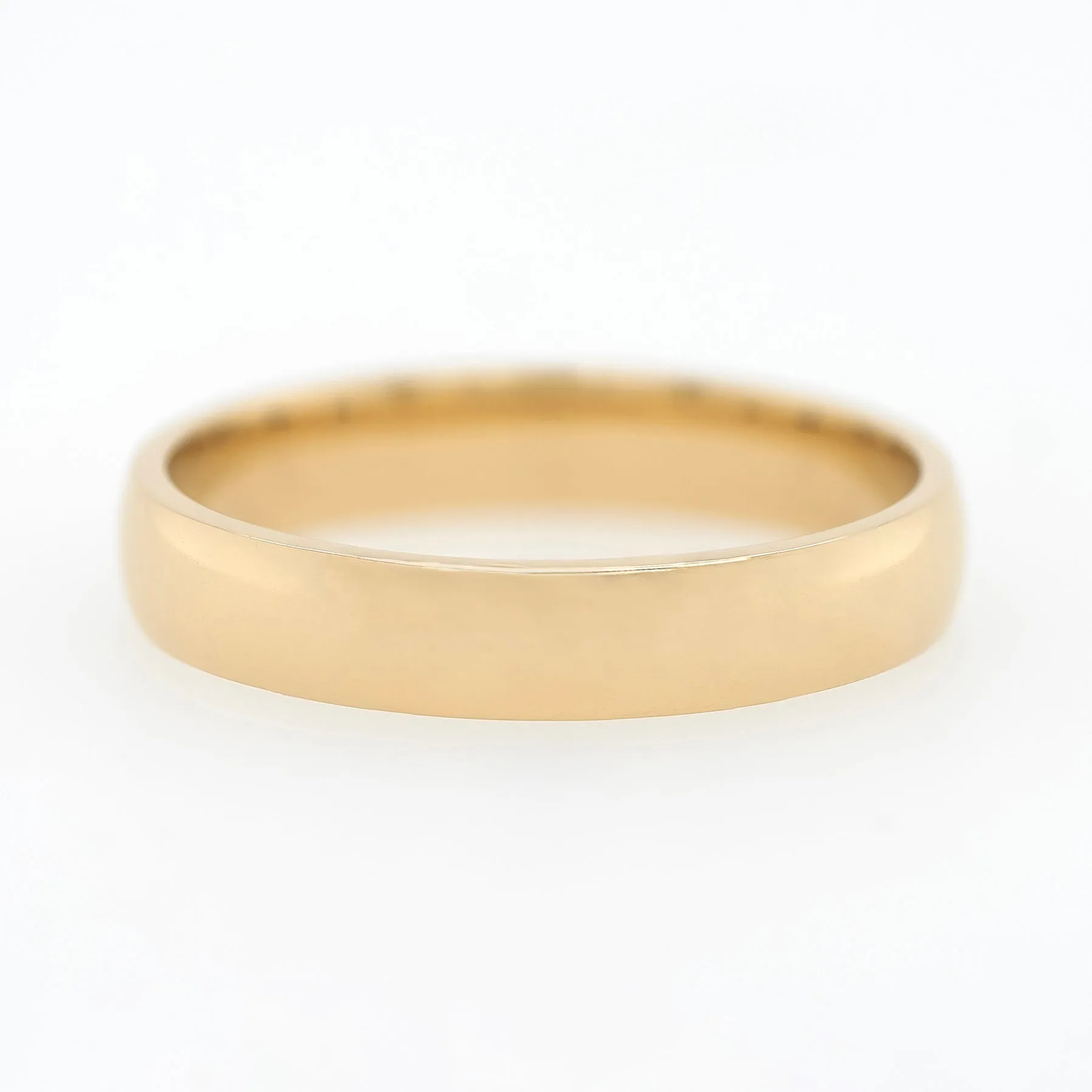 14k Half Round Wedding Band