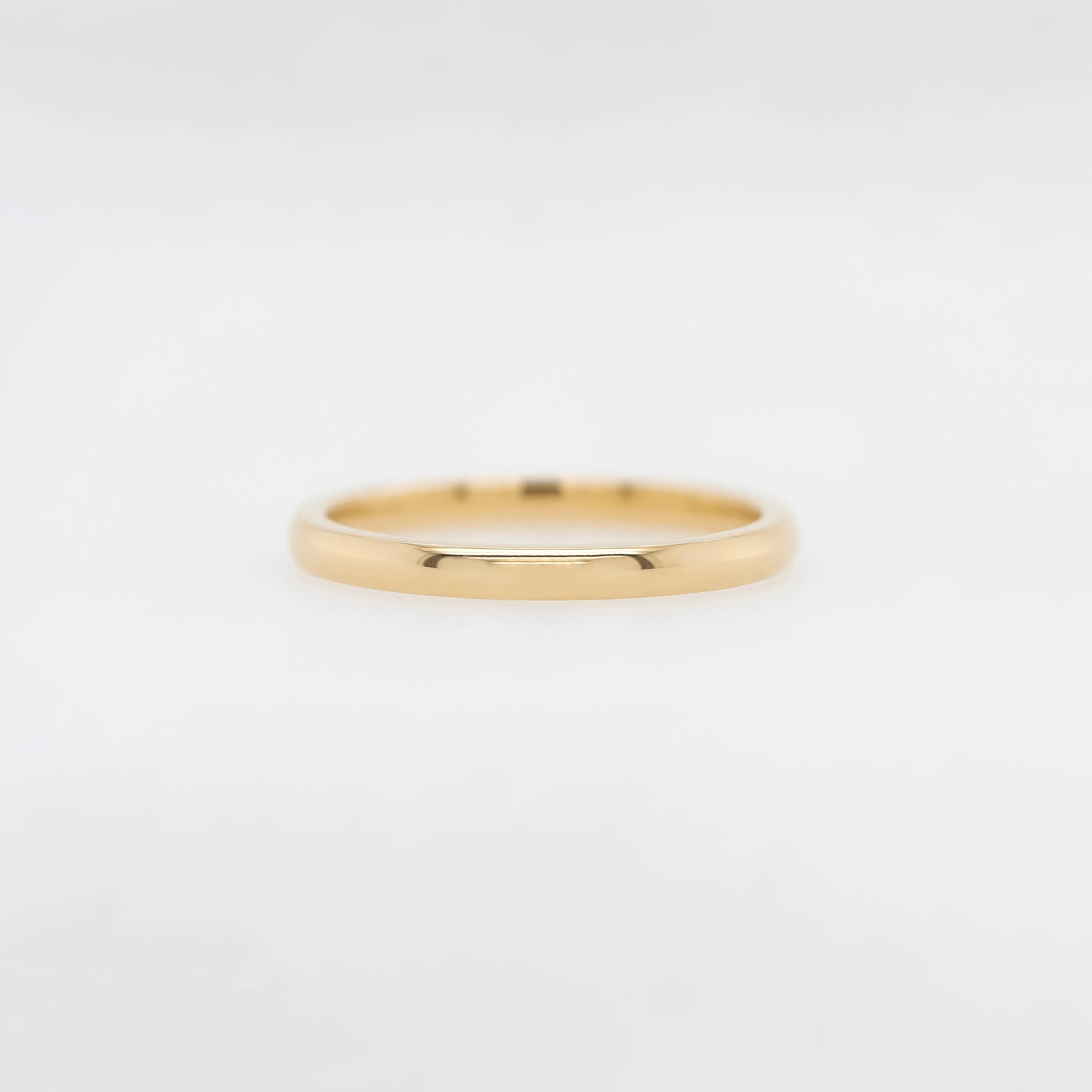 14k Half Round Wedding Band