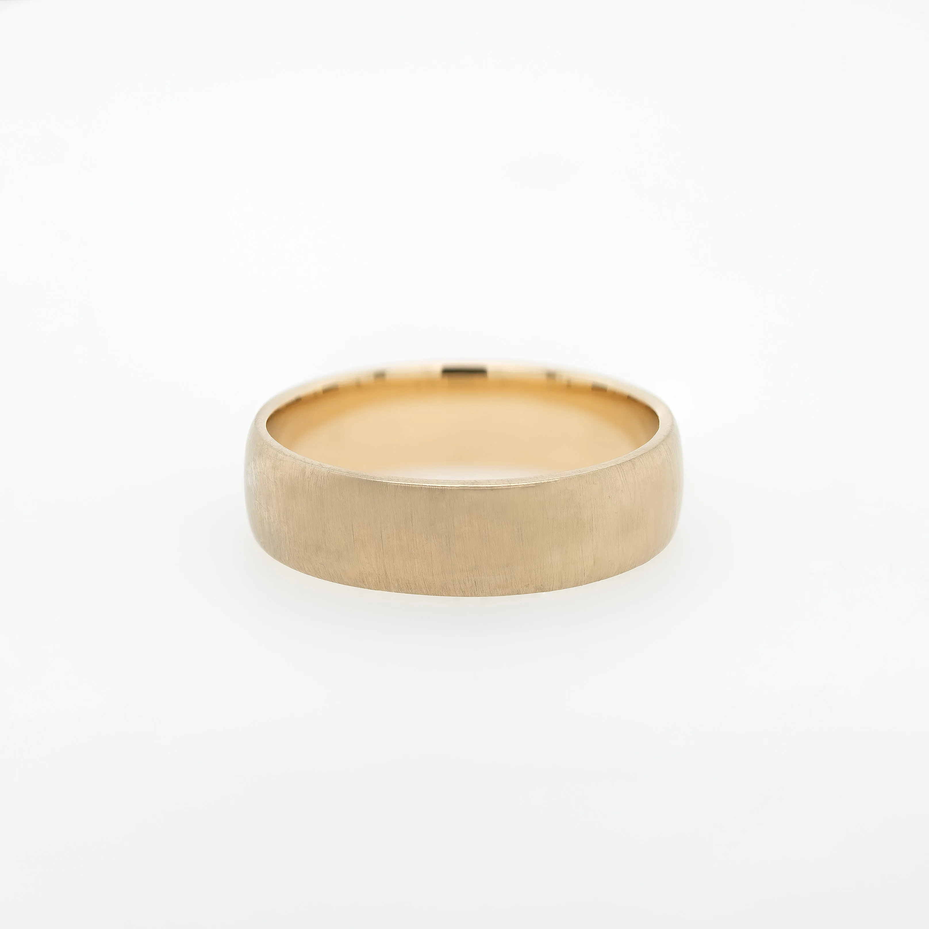 14k Half Round Wedding Band