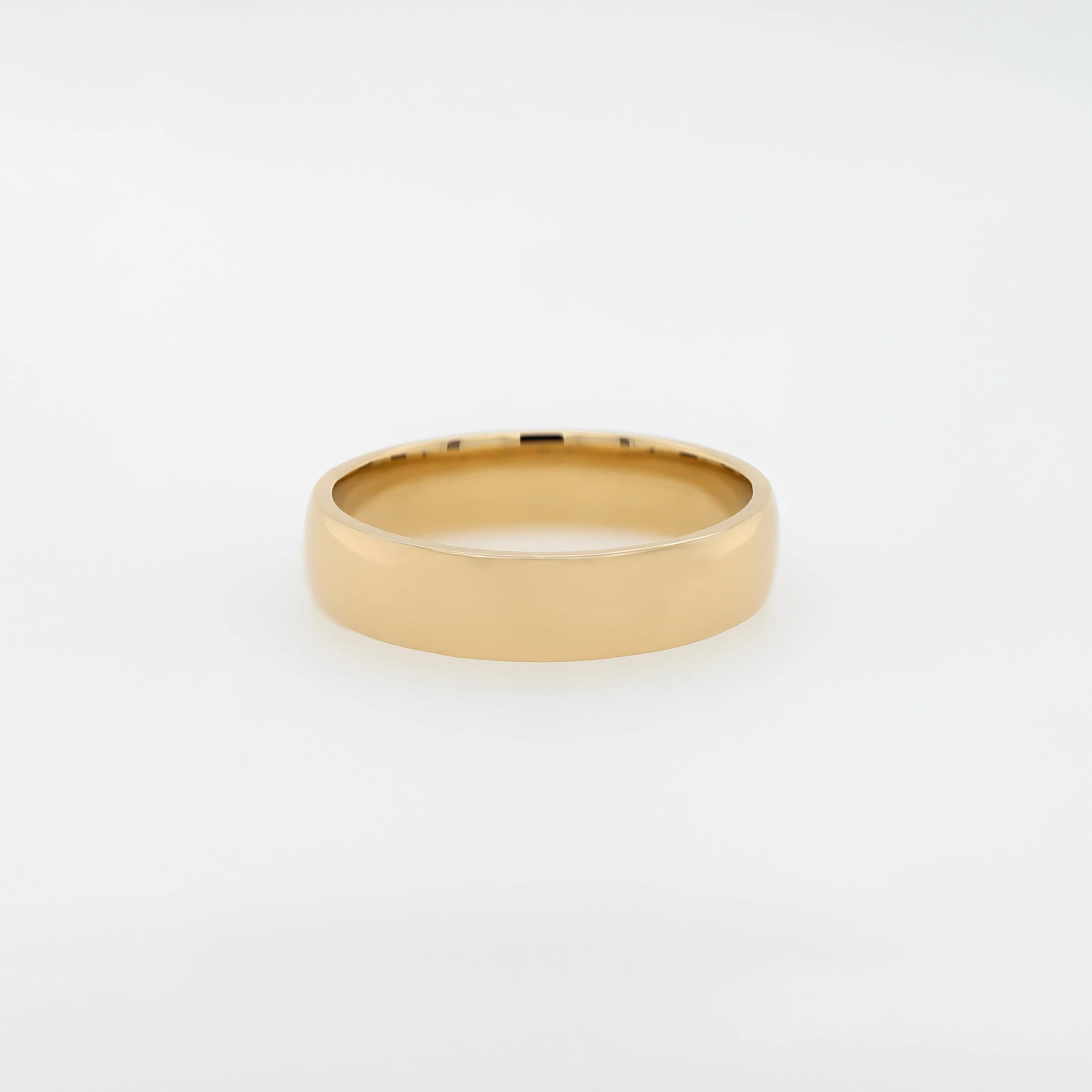 14k Half Round Wedding Band