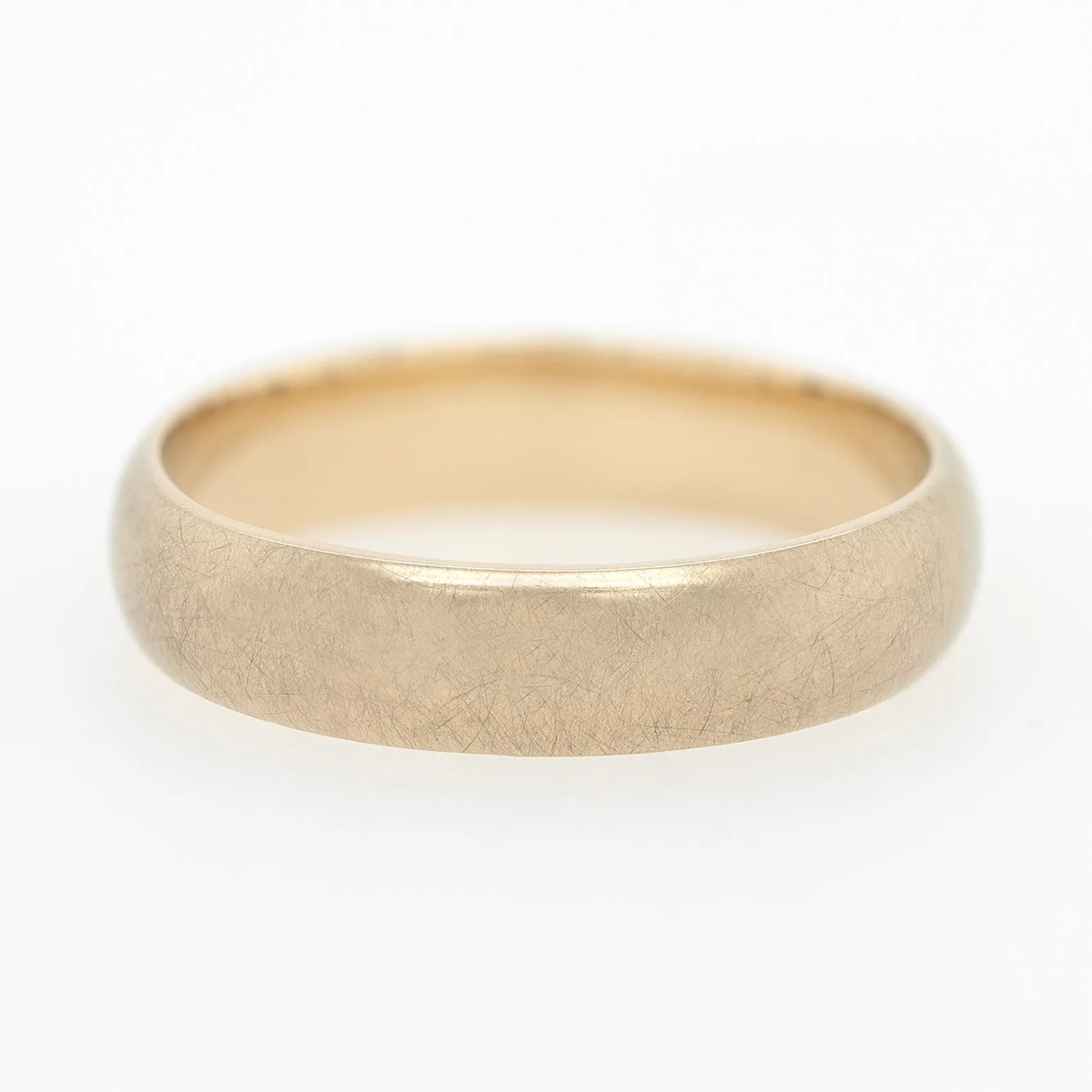 14k Wedding Band- Rounded