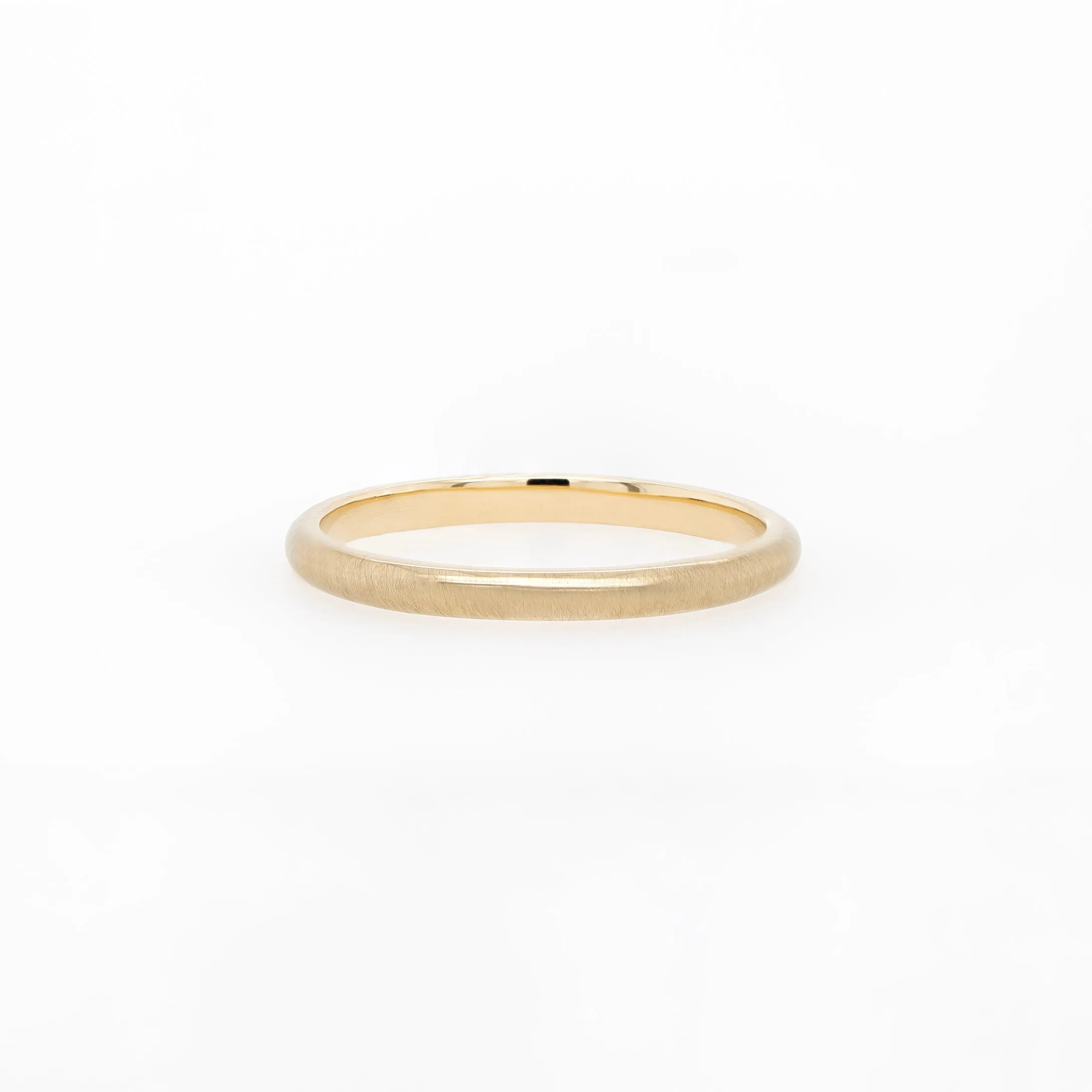 14k Wedding Band- Rounded