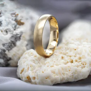 14k Wedding Band- Rounded