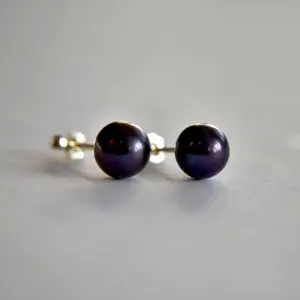 14K Yellow Gold Chinese Akoya Pearl Studs