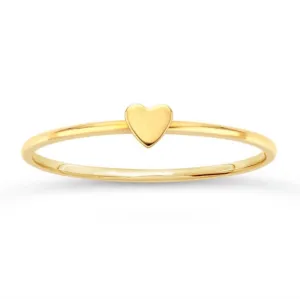 14KY Gold Heart Accent Stackable Ring