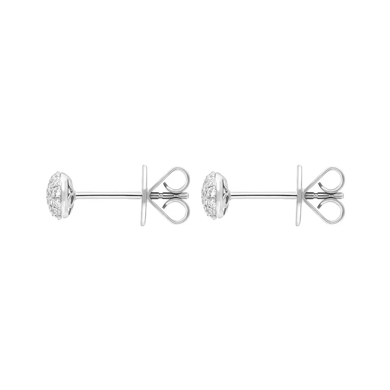 18ct White Gold 0.20ct Diamond Round Cluster Stud Earrings