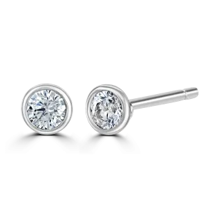 18ct White Gold 0.25ct Diamond Solitaire Stud Earrings