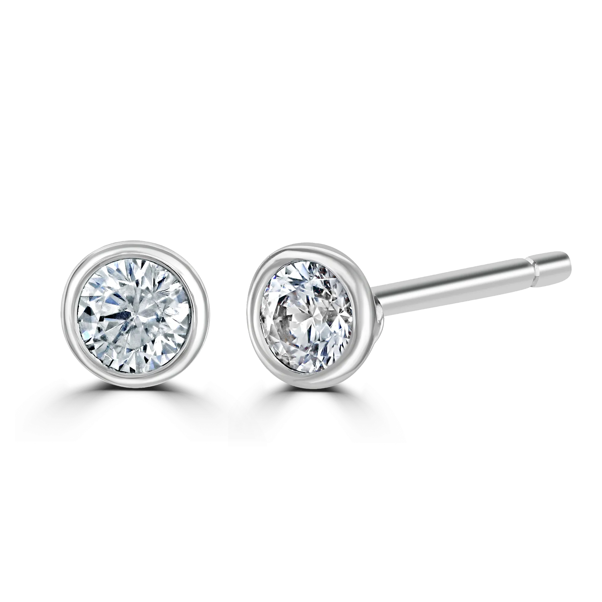 18ct White Gold 0.25ct Diamond Solitaire Stud Earrings