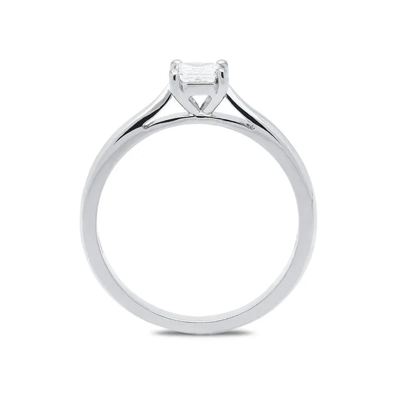 18ct White Gold 0.30ct Diamond Princess Cut Solitaire Ring