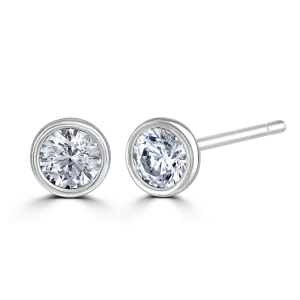 18ct White Gold 0.30ct Diamond Solitaire Stud Earrings