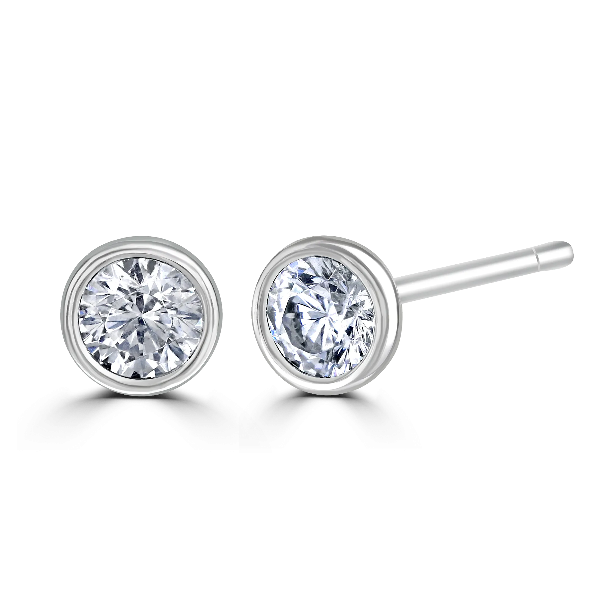 18ct White Gold 0.30ct Diamond Solitaire Stud Earrings