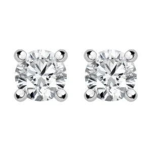 18ct White Gold 0.33ct Diamond Solitaire Stud Earrings