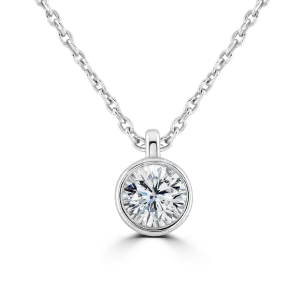 18ct White Gold 0.40ct Diamond Solitaire Necklace