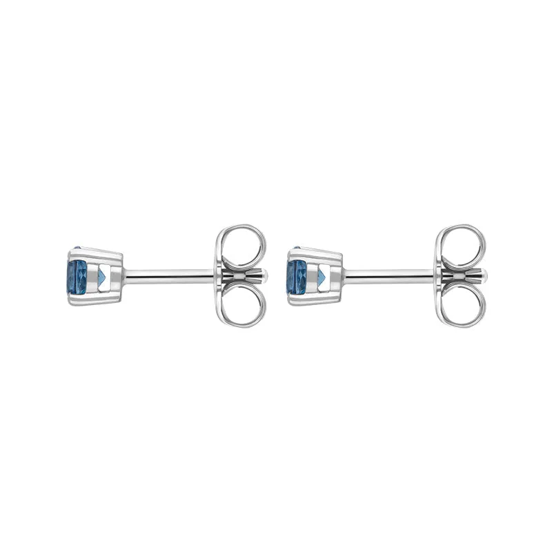 18ct White Gold 0.47ct Aquamarine Stud Earrings