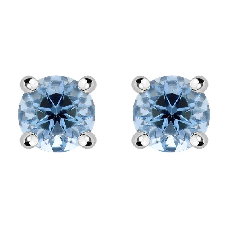 18ct White Gold 0.47ct Aquamarine Stud Earrings