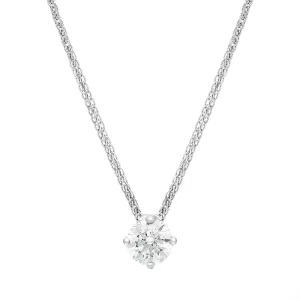 18ct White Gold 0.50ct Diamond Round Brilliant Cut Solitaire Slider Pendant