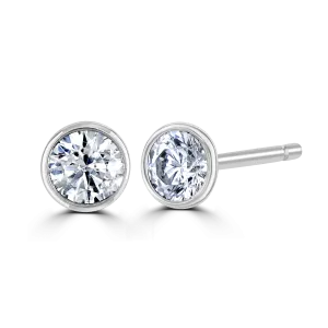 18ct White Gold 0.50ct Diamond Solitaire Stud Earrings