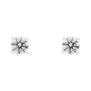 18ct White Gold 0.61ct Diamond Solitaire Brilliant Cut Stud Earrings