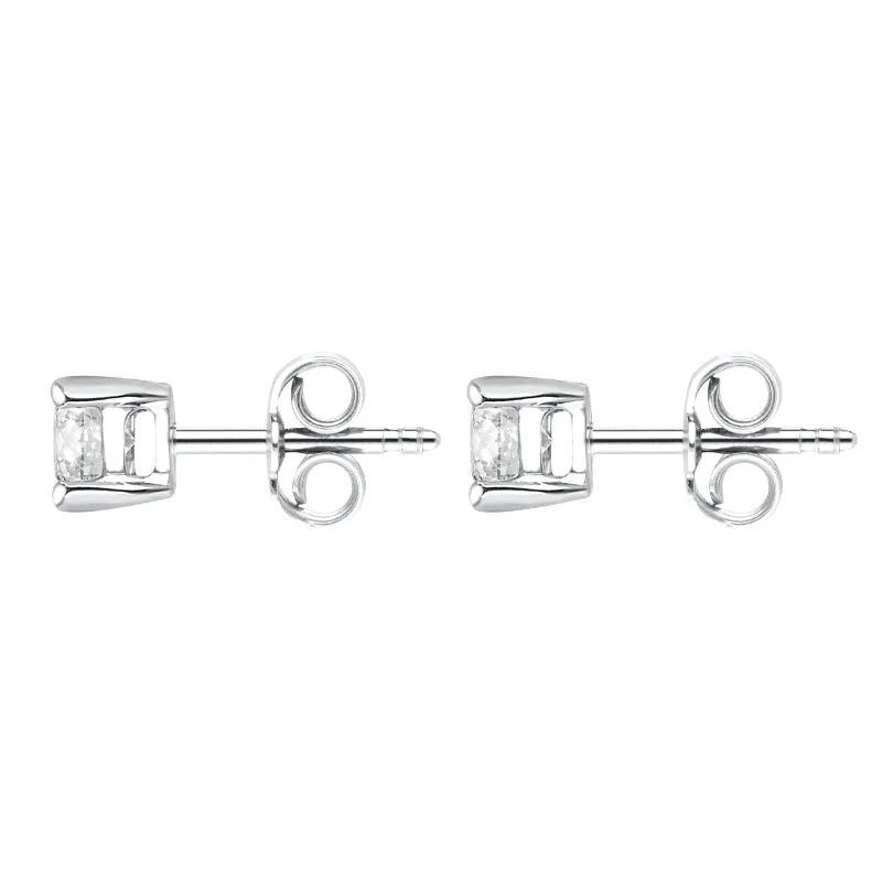 18ct White Gold 0.80ct Diamond Solitaire Brilliant Cut Stud Earrings