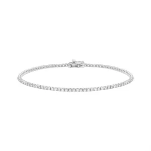 18ct White Gold 0.86ct Diamond Line Bracelet