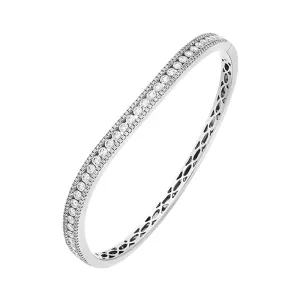 18ct White Gold 1.78ct Diamond Bangle