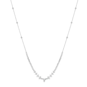 18ct White Gold 2.33ct Diamond Graduated Collar Necklace