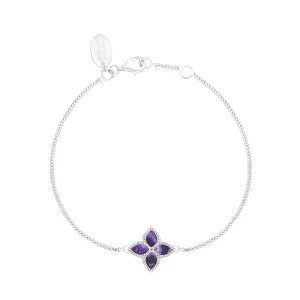 18ct White Gold Blue John eden Marquise Flower Bracelet
