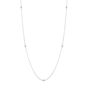 18ct White Gold Diamond Long Necklet