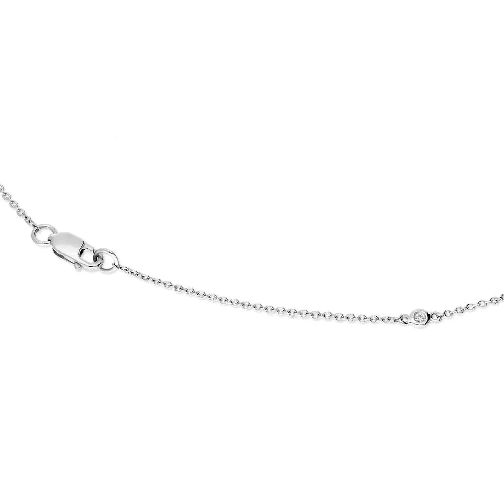 18ct White Gold Diamond Long Necklet