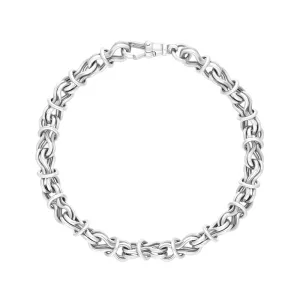 18ct White Gold Multi Link Handmade Bracelet