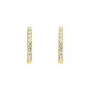 18ct Yellow Gold 0.21ct Diamond Hoop Earrings