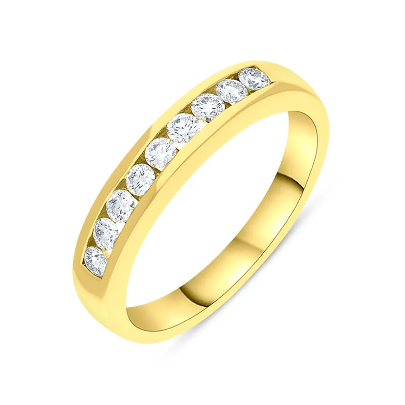 18ct Yellow Gold 0.30ct Diamond Channel Set Half Eternity Ring