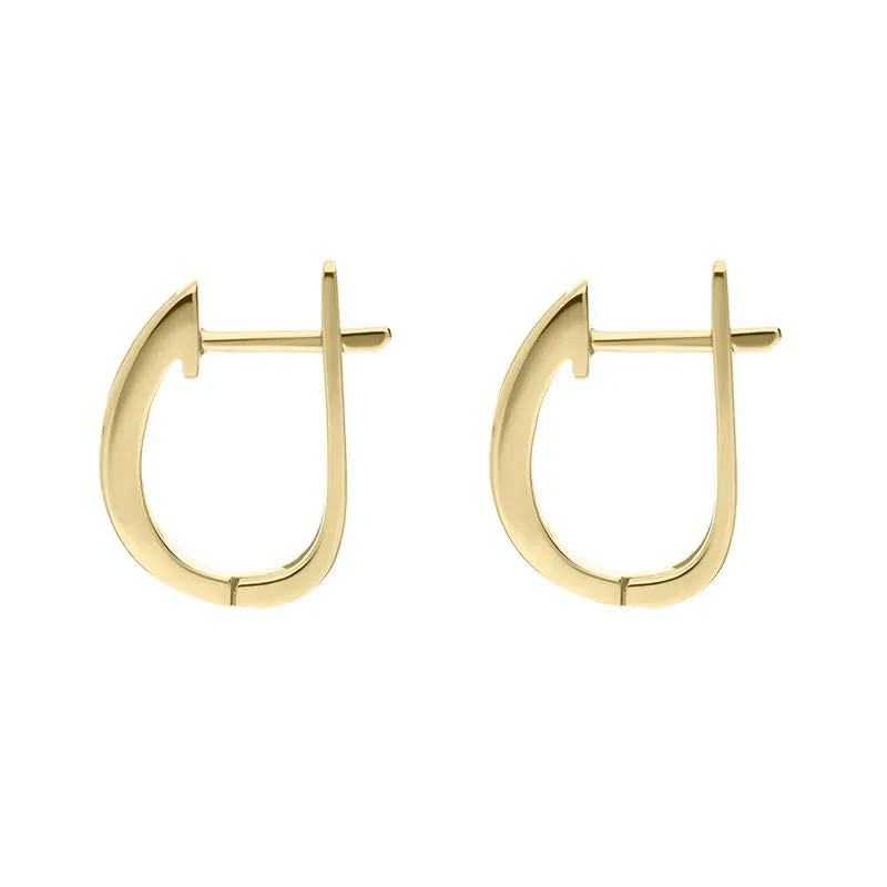 18ct Yellow Gold 0.30ct Diamond Channel Set Hoop Earrings