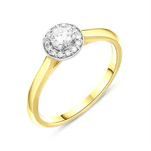 18ct Yellow Gold 0.31ct Diamond Round Cluster Ring