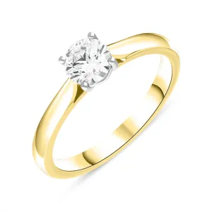 18ct Yellow Gold 0.70ct Diamond Round Brilliant Cut Solitaire Ring