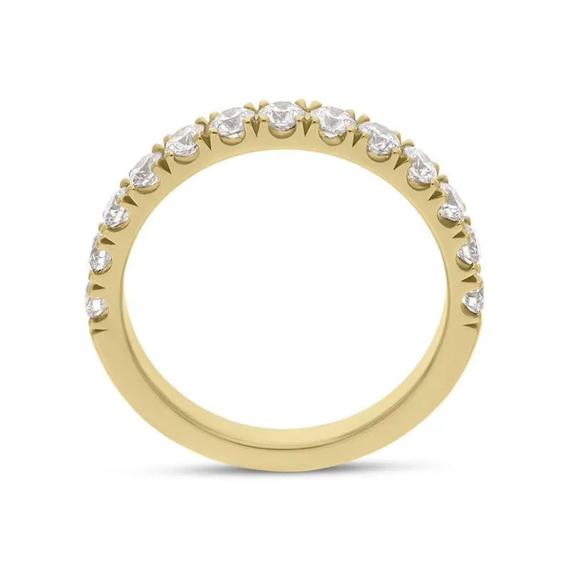 18ct Yellow Gold 0.75ct Diamond Half Eternity Ring