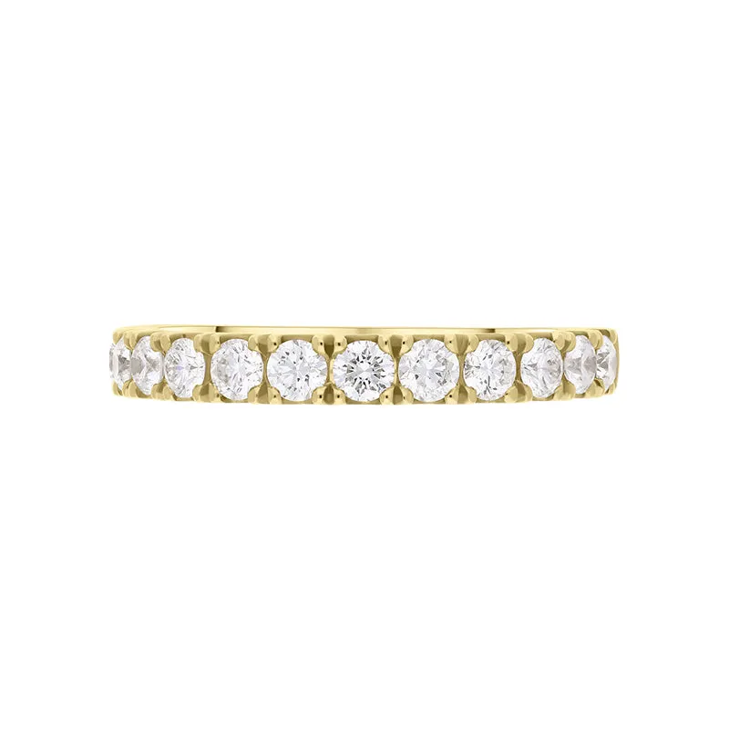 18ct Yellow Gold 0.75ct Diamond Half Eternity Ring