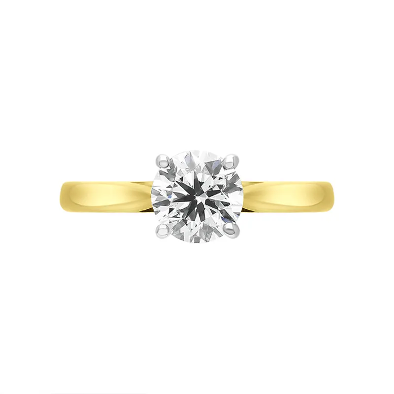 18ct Yellow Gold 1.06ct Diamond Round Brilliant Cut Solitaire Ring