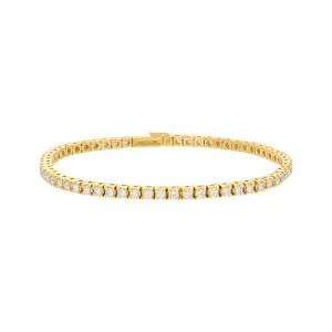 18ct Yellow Gold 2.00ct Diamond Line Bracelet