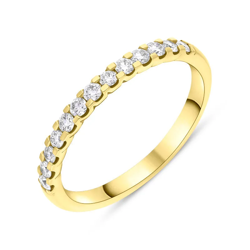 18ct Yellow Gold Diamond Half Eternity Ring