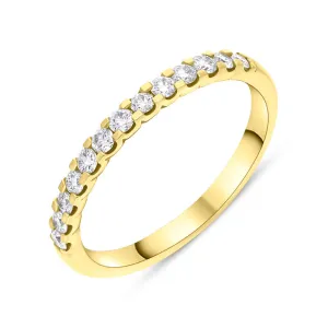 18ct Yellow Gold Diamond Half Eternity Ring