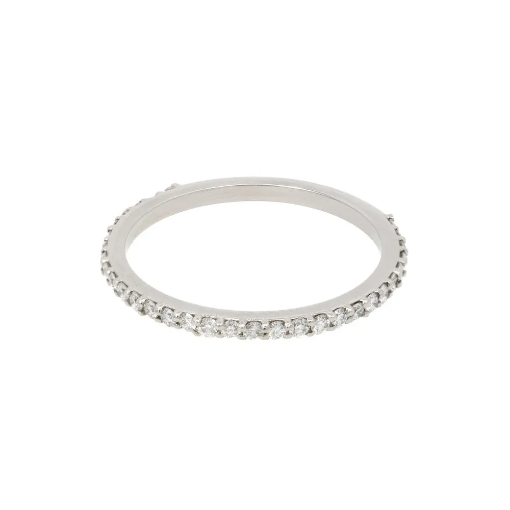 19k White Gold Partial Eternity Band